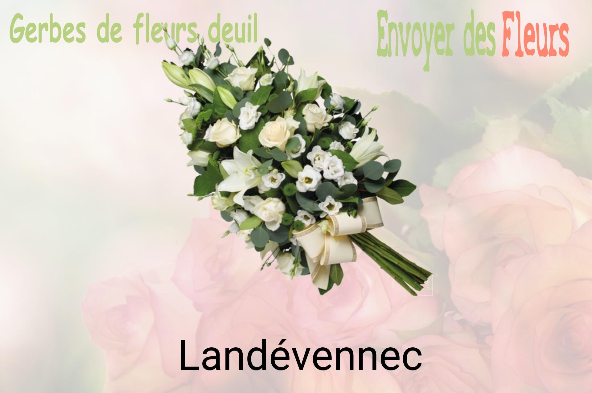 Gerbe de fleurs de deuil livrée à Landévennec